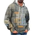thumbnail image 1 of SGFCWSX Mens Hooded Sweatshirt Men Fleece Loose Graphic Pullover Hoodie Gray Size 2XL, 1 of 5