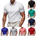 thumbnail image 1 of SGFCWSX Mens Polo Shirts Short Sleeve Slim Fit Casual Solid Business Golf Shirts for Men White Size 3XL, 1 of 9