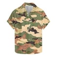 thumbnail image 1 of SGFCWSX Mens Short Sleeve Button Down Shirts, Men's Camouflage Print Casual Shirt for Outdoor Activities Camouflage Size M, 1 of 5
