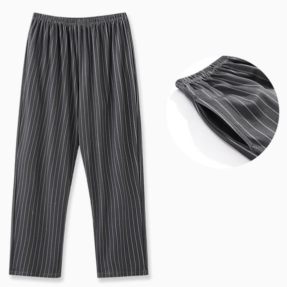SGFCWSX Mens Sleep Pants, Casual Fashion with Elastic Waist Checkered Plaid Straight Leg Lounge Pants Black Size XL