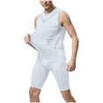 thumbnail image 1 of SGFCWSX Mens Sleeveless Compression Tank Top Quick Dry Athletic Base Layer Workout Running Training Shirt White Size 2XL, 1 of 5