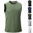 thumbnail image 1 of SGFCWSX Mens Tank Tops Breathable Quick Dry Sleeveless Shirts Athletic Lightweight Tops for Workout Gym Running Training Green Size 3XL, 1 of 7
