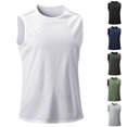 thumbnail image 1 of SGFCWSX Mens Tank Tops Breathable Quick Dry Sleeveless Shirts Athletic Lightweight Tops for Workout Gym Running Training White Size 2XL, 1 of 5