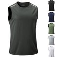 thumbnail image 1 of SGFCWSX Mens Tank Tops Breathable Quick Dry Sleeveless Shirts Lightweight Athletic Tops for Workout Gym Running Training Dark Gray Size M, 1 of 5