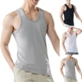 thumbnail image 1 of SGFCWSX Mens Tank Tops Cotton Solid Color Sleeveless Shirts Base Layer Slim Fit Tops for Everyday Workout Wear Gray Size 4XL, 1 of 4