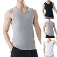 thumbnail image 1 of SGFCWSX Mens Tank Tops Cotton Solid Color Sleeveless Shirts Regular Fit Casual Tops for Everyday Wear Gray Size 3XL, 1 of 4