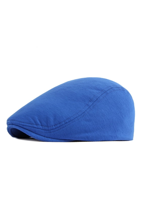 Newsboy Caps for Men,Retro Adjustable Flat Warm Protection Head Beret Hat Blue Free Size