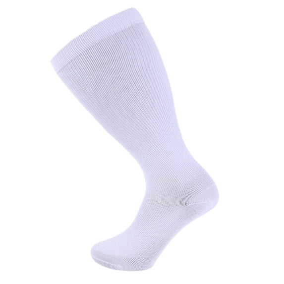 SGFCWSX Oversized Athletic Compression Socks,Running Fitness Nurse High Moisture-Wicking Athletic Socks White 3XL