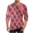 thumbnail image 1 of SGFCWSX Oversized Cotton Blouses for Men, Plaid Quick Dry Crewneck Long Sleeve Tops Red XL, 1 of 5