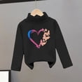 thumbnail image 1 of SGFCWSX Oversized Sweatshirt for Girls Crew Neck Print Pullover Top Kids Soft Fleece Lined Sweatshirts Black Size 6 Years, 1 of 3