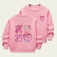 thumbnail image 1 of SGFCWSX Oversized Sweatshirt for Girls Crew Neck Print Pullover Top Toddler Fleece Lined Sweatshirts Pink Size 2-3 Years, 1 of 5