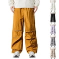 thumbnail image 1 of SGFCWSX Pants for Men,Breathable Sun Protection Elastic Waist Drawstring Pants Black S, 1 of 8