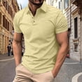 thumbnail image 1 of SGFCWSX Polo Shirts for Men Short Sleeve Business Slim Fit Casual Golf Shirts Khaki Size 2XL, 1 of 6