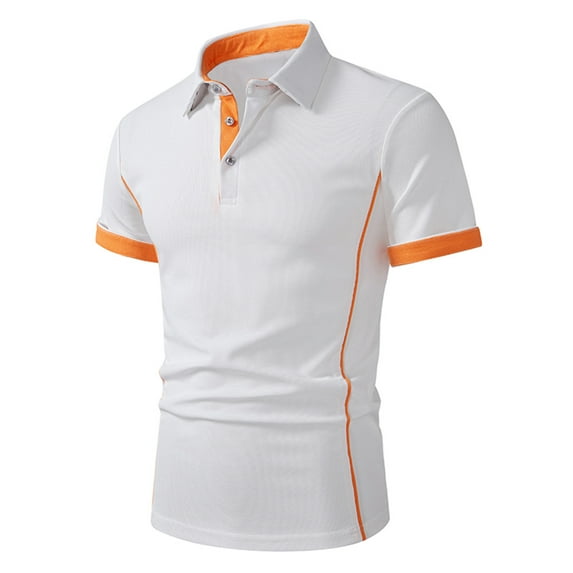 SGFCWSX Polo Shirts for Men Short Sleeve Quick-Dry with Waffle Texture Slim Fit Casual Golf Shirts White Size S