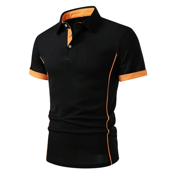 SGFCWSX Polo Shirts for Men Short Sleeve Slim Fit Quick-Dry with Waffle Texture Casual Golf Shirts Black Size S