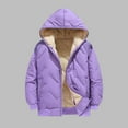 thumbnail image 1 of SGFCWSX Puffer Coat for Kids Girls Full Zip Padded Jacket with Pockets Casual Jackets Purple Size 8 Years, 1 of 5