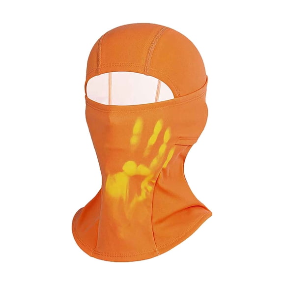 SGFCWSX Skiing Head for Men,Neck Gaiter Winter Outdoor Ski Mask Cold Weather Head Orange
