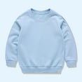 thumbnail image 1 of SGFCWSX Sweatshirts for Kids Girls Long Sleeve Round Neck Pullover Athletic Cotton Top Light Blue Size 3 Years, 1 of 3