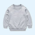 thumbnail image 1 of SGFCWSX Sweatshirts for Kids Girls Long Sleeve Round Neck Pullover Cotton Athletic Top Gray Size 3 Years, 1 of 3