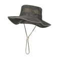 thumbnail image 1 of SGFCWSX Sun Hats for Men,Warmth Drawstring Solid Color Fisherman Hat Army Green Free Size, 1 of 1