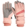 thumbnail image 1 of SGFCWSX Teen Ski Gloves Waterproof Winter Outdoors Gloves with Grip for Boys Girls Full Finger Fleece Lined Gloves Pink Size 7-11 Years, 1 of 9