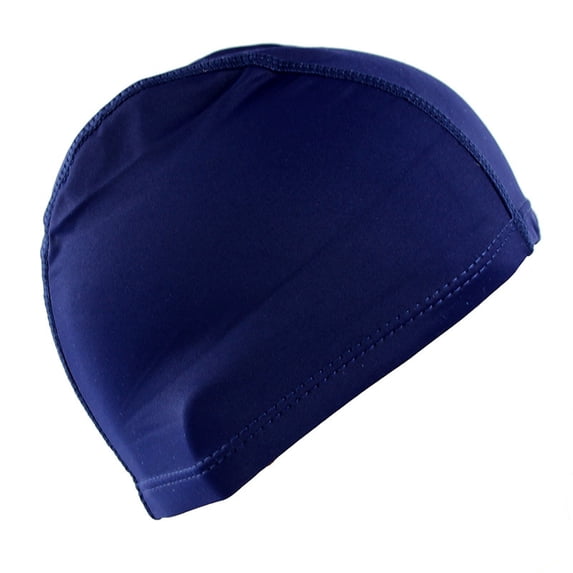SGFCWSX Teens Swim Cap High Elastic Comfortable Non-Slip Waterproof Swimming Hat for Boys Girls Swimming Pool Water Sports Navy Size 8-18 Years