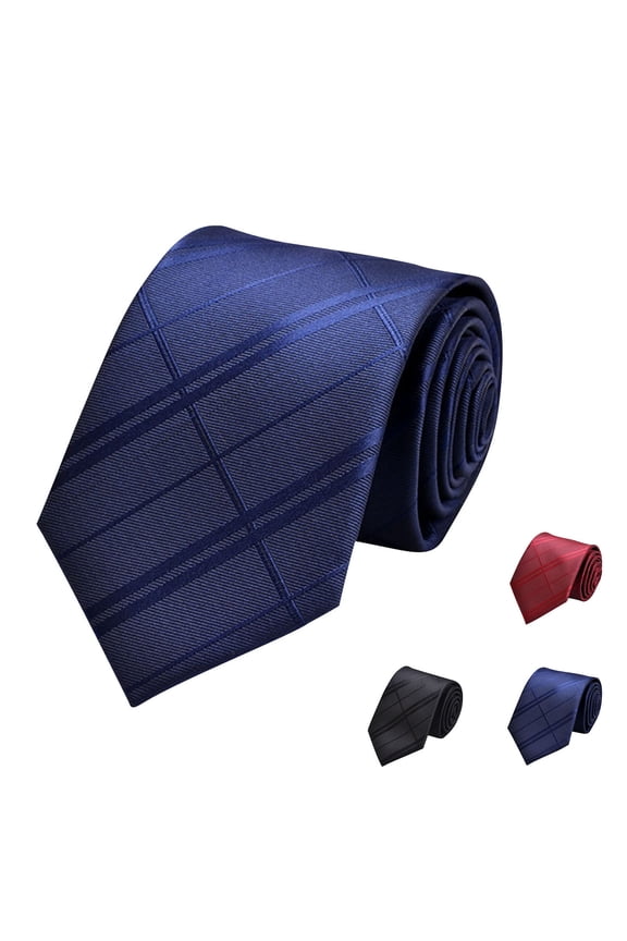 Tie for Men,Workwear Solid Color Business Formal Uniform Neckties Navy Free Size