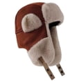 thumbnail image 1 of SGFCWSX Trapper Hat Men,Outdoor with Ear Flaps Warm Fleece Skiing Hats Orange Free Size, 1 of 5