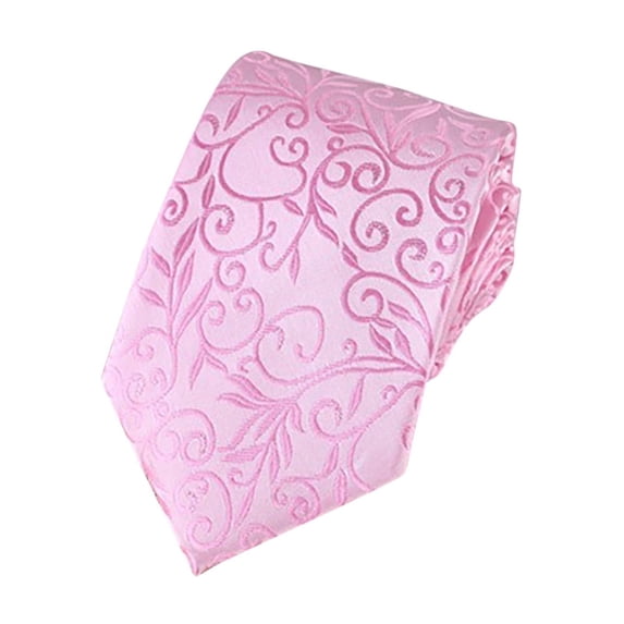 SGFCWSX Wedding Tie for Men,Formal Neckwear Classic Smooth Satin Business Tie Pink Free Size