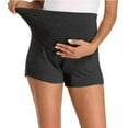 thumbnail image 1 of SGFCWSX Women Maternity Shorts, Belly Support Solid Color Casual Homewear Pregnancy Pants Black S, 1 of 8