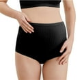 thumbnail image 1 of SGFCWSX Women Maternity Underwear, Seamless Plus Size High Waist Breathable Pregnancy Panties Black 4XL, 1 of 6