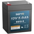 thumbnail image 1 of SGFYO 12V 5Ah Rechargeable Sla AGM Battery,Replacement for DJW12-4.5,Liftmaster/Craftsman 4228 Garage Door Opener,Emergency Light and More, 1 of 7