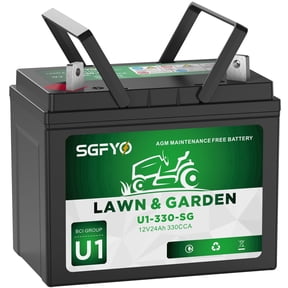 SGFYO U1 Riding Lawn Mower Battery,12V 24Ah 330CCA AGM Maintenance Free Garden Tractors Batteries,Fit for Craftsman,Toro,Cub Cadet,Troy-Bilt,Ariens