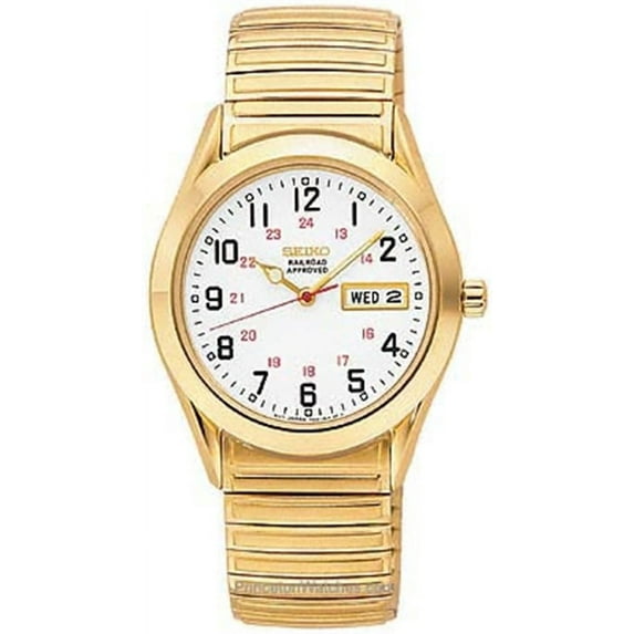 SGG746 Men's Gold Tone Stainless Steel Adjustable Flex Band Watch