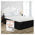 SGI 10 Inch Drop Full Size Black Solid Bed Skirt Wrap Around Pattern