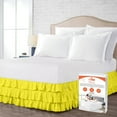 thumbnail image 1 of SGI Bedding 09 Inch Multi Ruffled Bed Skirt | Microfiber Bed Skirt | Fade Resistant, Wrinkle Free, Anti-static, Decorative, Extra Storage Space, Clutter-Free | California King, Yellow, 1 of 8