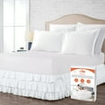 thumbnail image 1 of SGI Bedding 10 Inch Multi Ruffled Bed Skirt | Microfiber Bed Skirt | Fade Resistant, Wrinkle Free, Anti-static, Decorative, Extra Storage Space, Clutter-Free | California King, White, 1 of 8