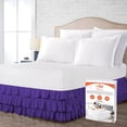 thumbnail image 1 of SGI Bedding 10 Inch Multi Ruffled Bed Skirt | Microfiber Bed Skirt | Fade Resistant, Wrinkle Free, Anti-static, Decorative, Extra Storage Space, Clutter-Free | Full, Purple, 1 of 8