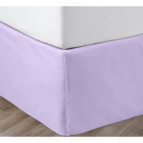 SGI Bedding 10 Inch Pleated Bed Skirt | Microfiber Bed Skirt | Fade Resistant, Wrinkle Free, Anti-static, Decorative, Extra Storage Space, Clutter-Free | Queen, Lilac