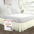 thumbnail image 1 of SGI Bedding 10 Inch Ruffled Bed Skirt | Microfiber Bed Skirt | Fade Resistant, Wrinkle Free, Anti-static, Decorative, Extra Storage Space, Clutter-Free |Olympic Queen, Ivory, 1 of 8