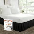 thumbnail image 1 of SGI Bedding 11 Inch Ruffled Bed Skirt | Microfiber Bed Skirt | Fade Resistant, Wrinkle Free, Anti-static, Decorative, Extra Storage Space, Clutter-Free |California King, Black, 1 of 8