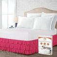 thumbnail image 1 of SGI Bedding 12 Inch Multi Ruffled Bed Skirt | Microfiber Bed Skirt | Fade Resistant, Wrinkle Free, Anti-static, Decorative, Extra Storage Space, Clutter-Free | Full, Hot Pink, 1 of 8