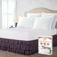 thumbnail image 1 of SGI Bedding 12 Inch Multi Ruffled Bed Skirt | Microfiber Bed Skirt | Fade Resistant, Wrinkle Free, Anti-static, Decorative, Extra Storage Space, Clutter-Free | Olympic Queen, Plum, 1 of 8