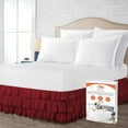 thumbnail image 1 of SGI Bedding 14 Inch Multi Ruffled Bed Skirt | Microfiber Bed Skirt | Fade Resistant, Wrinkle Free, Anti-static, Decorative, Extra Storage Space, Clutter-Free | Full, Burgundy, 1 of 8