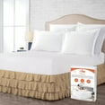 thumbnail image 1 of SGI Bedding 14 Inch Multi Ruffled Bed Skirt | Microfiber Bed Skirt | Fade Resistant, Wrinkle Free, Anti-static, Decorative, Extra Storage Space, Clutter-Free | Queen, Taupe, 1 of 8