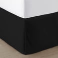 thumbnail image 1 of SGI bedding 15 inch Drop Bed Skirt Queen Size Platform Style, Classic Tailored Look, Elegant Pleated Style Dust Ruffle, Split Corners, Wrinkle Resistant Microfiber - Black, 1 of 8
