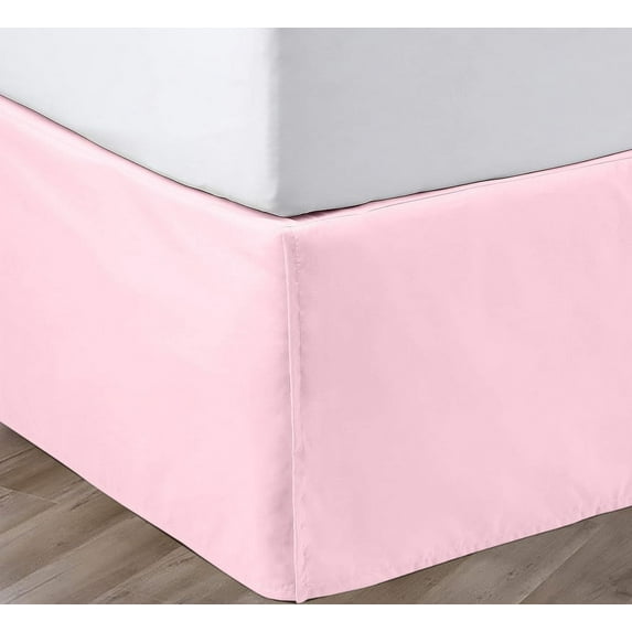 SGI Bedding 14 Inch Pleated Bed Skirt | Microfiber Bed Skirt | Fade Resistant, Wrinkle Free, Anti-static, Decorative, Extra Storage Space, Clutter-Free | Full, Pink
