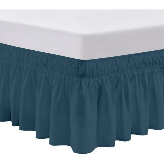 SGI Bedding 14 Inch Wrap Around Bed Skirt | Microfiber Bed Skirt | California King, Teal