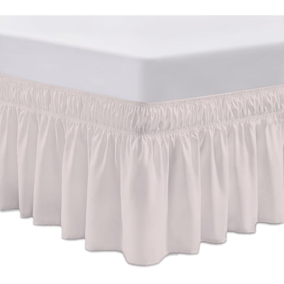 SGI Bedding 14 Inch Wrap Around Bed Skirt | Microfiber Bed Skirt | King, Light Gray