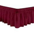 thumbnail image 1 of SGI Bedding 14 Inch Wrap Around Bed Skirt | Microfiber Bed Skirt | Olympic Queen, Burgundy, 1 of 4